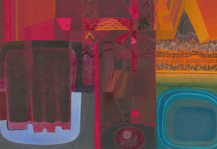 John Ivor Stewart PPPS (1936-2018) - 1973 Oil, Vibrant Organic Composition