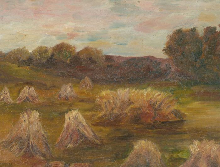H.O. Rider - Mid 20th Century Oil, Framingham Harvest