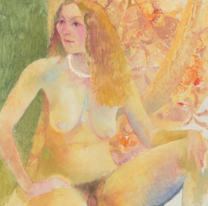 John Ivor Stewart PPPS (1936-2018) - Oil, Nude in The Pearl Necklace