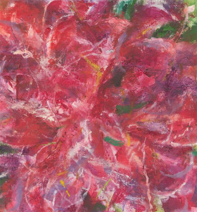John Ivor Stewart PPPS (1936-2018) - Contemporary Oil, Pink Lilies