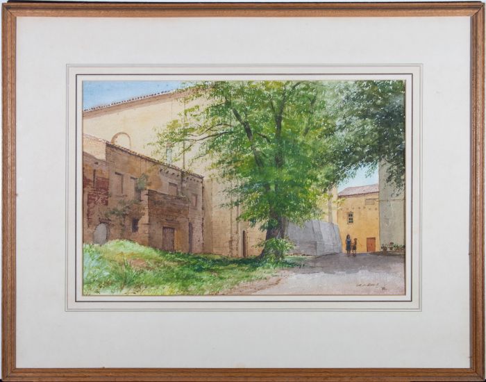 Ian Gilbert Marr Eadie - 1970 Watercolour, Acacia Trees, Saint-Avit-Sénieur