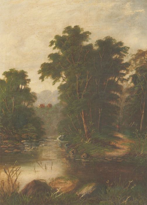 G. Cole - Late 19th Century Oil, River Copse