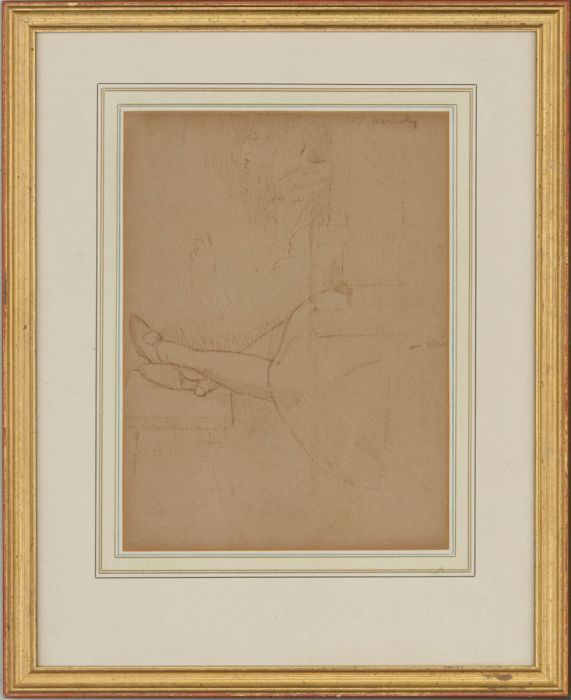 Reginald Goodfellow (1894-1985) - Pen & Ink Drawing, Meninsky in the Life Room