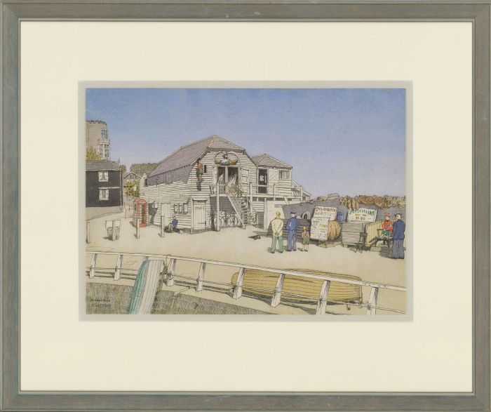 P. McNeil - Signed & Framed 20th Century Pen and Ink Drawing, Broadstairs, Kent