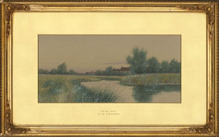 Frederick Gordon Fraser - Signed & Framed 19th Century Watercolour, On the Ouse