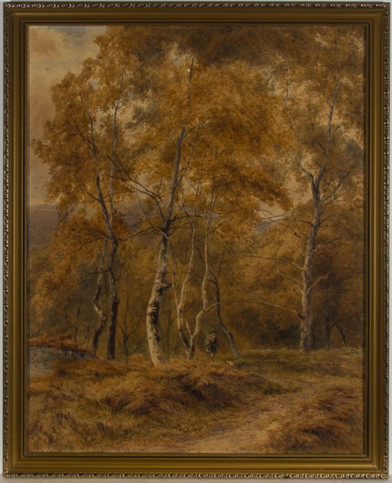 John Steeple (1823-1887) - 1882 Watercolour, Beech Wood, Betws-y-Coed