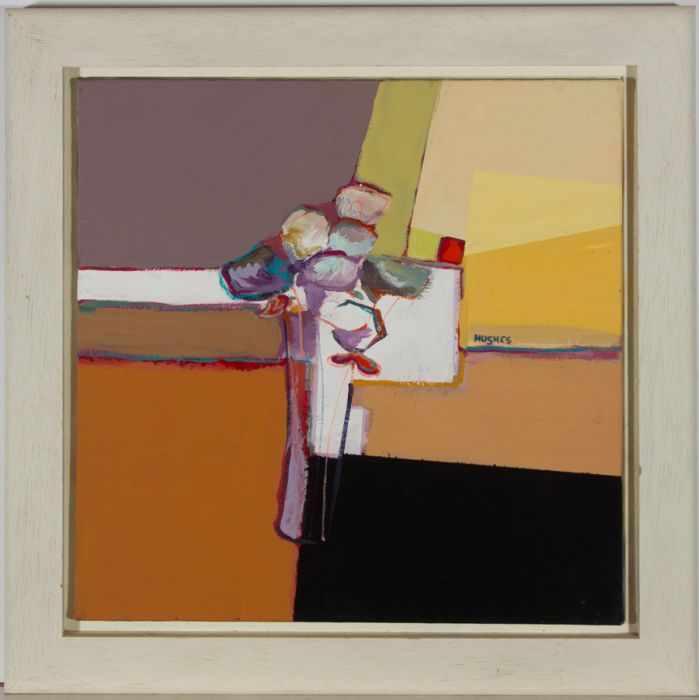 Don Hughes (b.1933) - Framed Contemporary Oil, The Vase of Roses