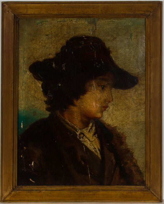 Attrib. Fred Marriott (1860-1941) - For Restoration, Oil, Portrait of a Boy