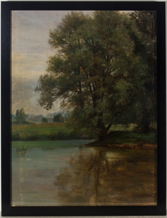 Framed Early 20th Century Oil - The River's Edge