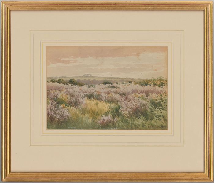 Alfred Ashdown Box (act.1879-1927) - Late 19th Century Watercolour, Heath Study