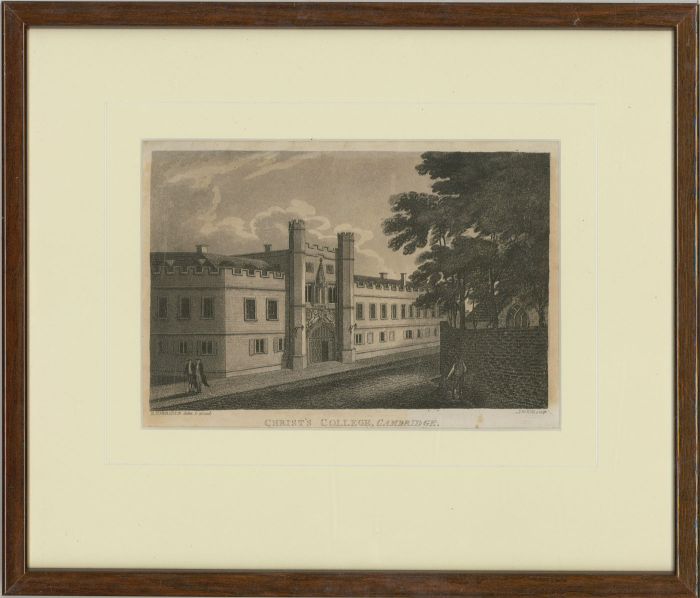 J.W. Edy After R. Harraden - c.1800 Engraving, Christ College, Cambridge