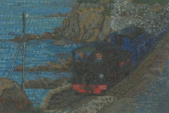 Malcolm J. Hitchcock RWA (1929-1998) - Signed 1970 Oil, Volos to Mileai Line V