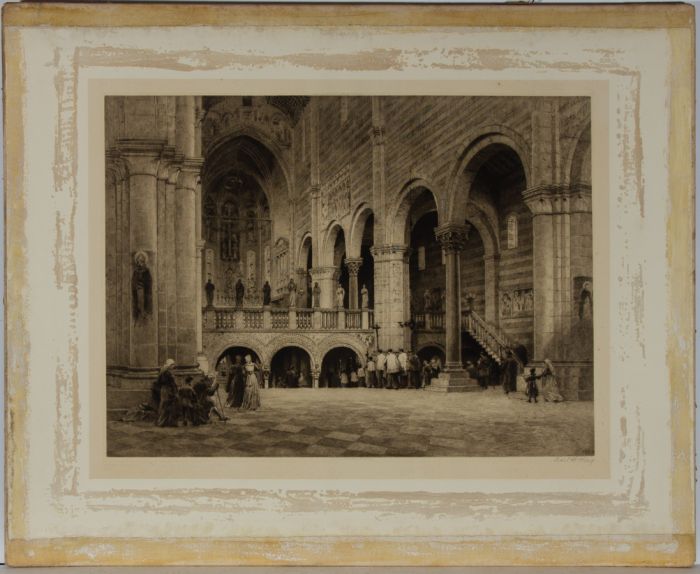 Axel Heman Haig (1835-1921) - Early 20th Century Engraving, St Zeno Verona
