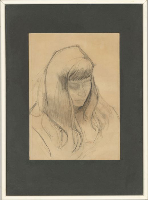 Manner of Gwen John (1876-1939) - 20C Graphite Drawing, Study of a Young Girl