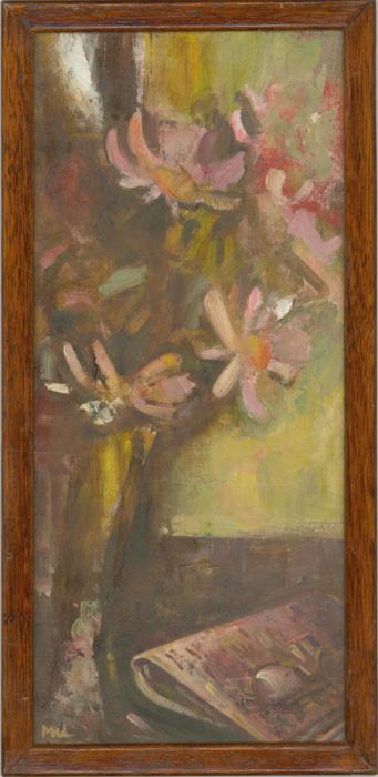 James McLernon (1935-2012) - Contemporary Oil, Still Life, Pink Flowers