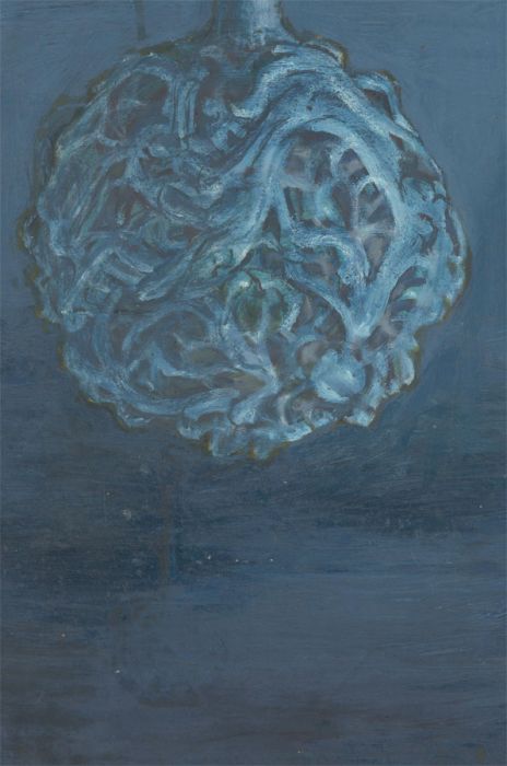 Margaret O. Hole (1919-2012) - Contemporary Oil, Organic Blue