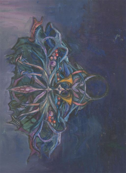 Margaret O. Hole (1919-2012) - Contemporary Oil, Abstract Flower Form