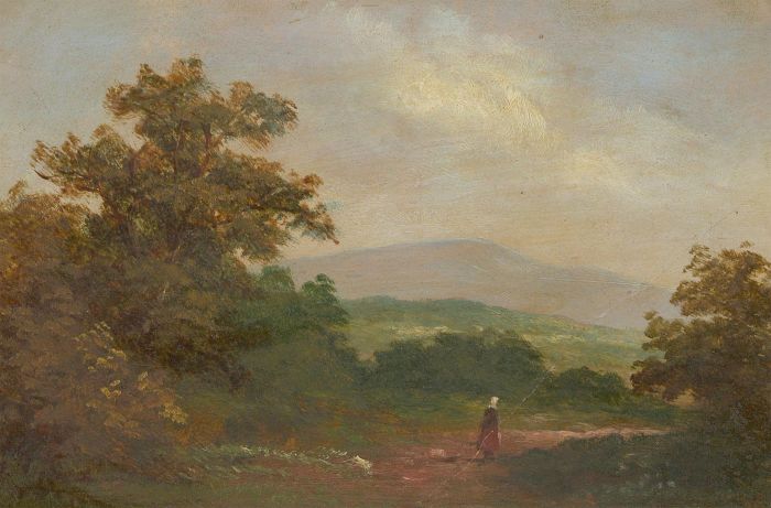Late 19th Century Oil - Figure in a Landscape