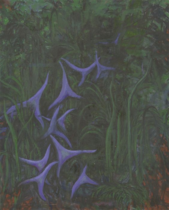 Margaret O. Hole (1919-2012) - Contemporary Oil, Amorphous Forms I