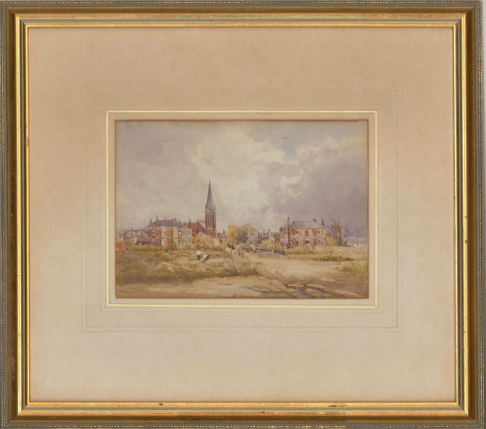 Archwell - Framed 1889 Watercolour, Town Allotments