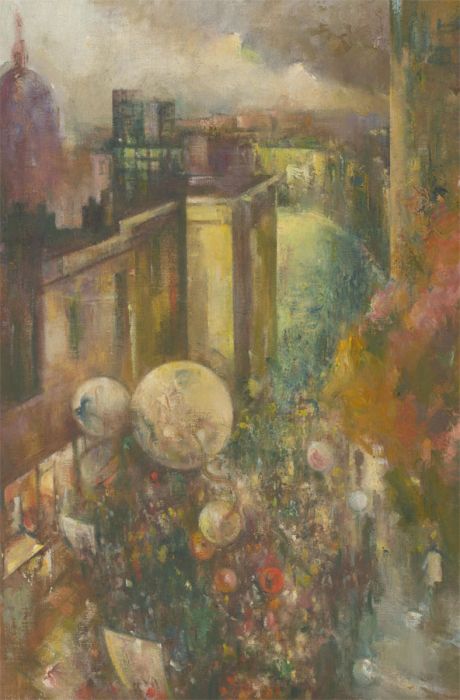 James McLernon (1935-2012) - 20th Century Oil, Abstract Cityscape