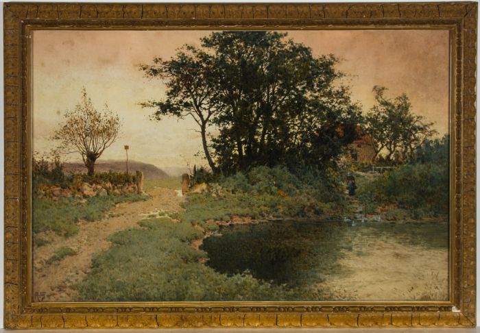 Arthur Suker (1857-1940) - Signed Late 19th Century Watercolour, Rural Landscape