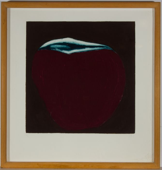J.A.J - Framed Contemporary Etching, Abstract Organic Form