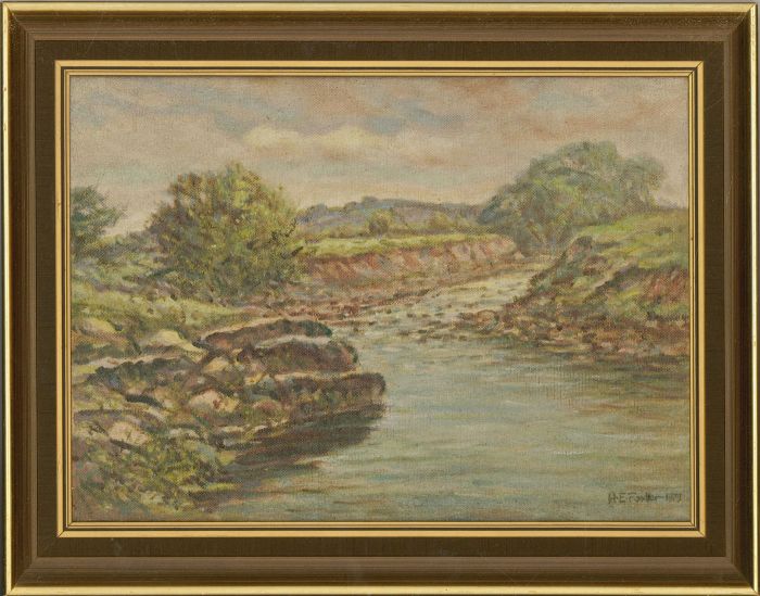 Henry E. Foster (1921-2010) - Signed & Framed 1979 Oil, The Lune Valley