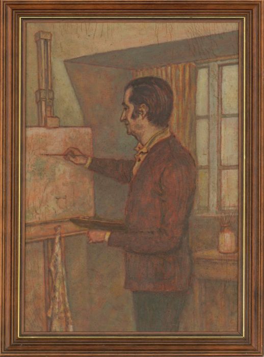 Henry E. Foster (1921-2010) - Framed 20th Century Oil, Self Portrait