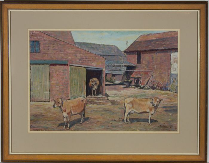 Henry E. Foster (1921-2010) - 1971 Oil, Jersey Cows at Tardibridge Farm