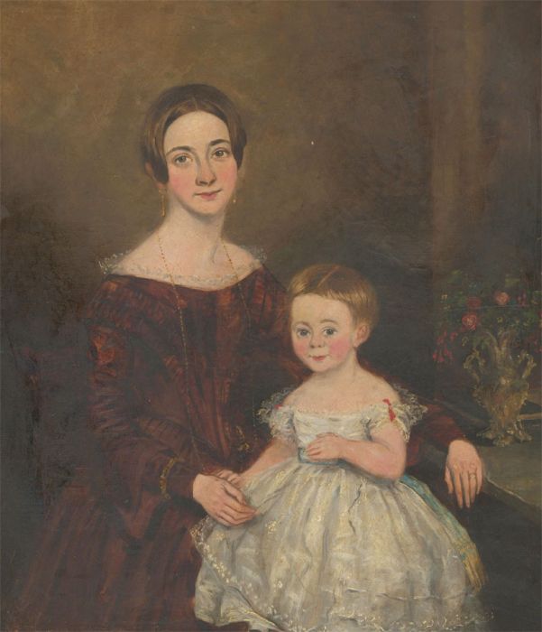 c.1840 Oil - Mrs. George Northwood and Sarah Anne