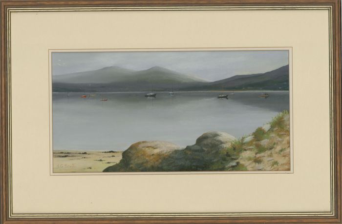 N. G. Scott - Framed 20th Century Pastel, Reflections, Co. Donegal