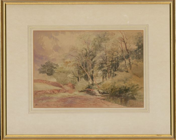 Thomas Lindsey (1793-1861) - 1848 Watercolour, Dulas Brook at Cusop