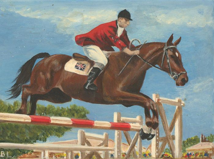Betty Lines - Mid 20th Century Acrylic, Col. H. Llewellyn The Monarch