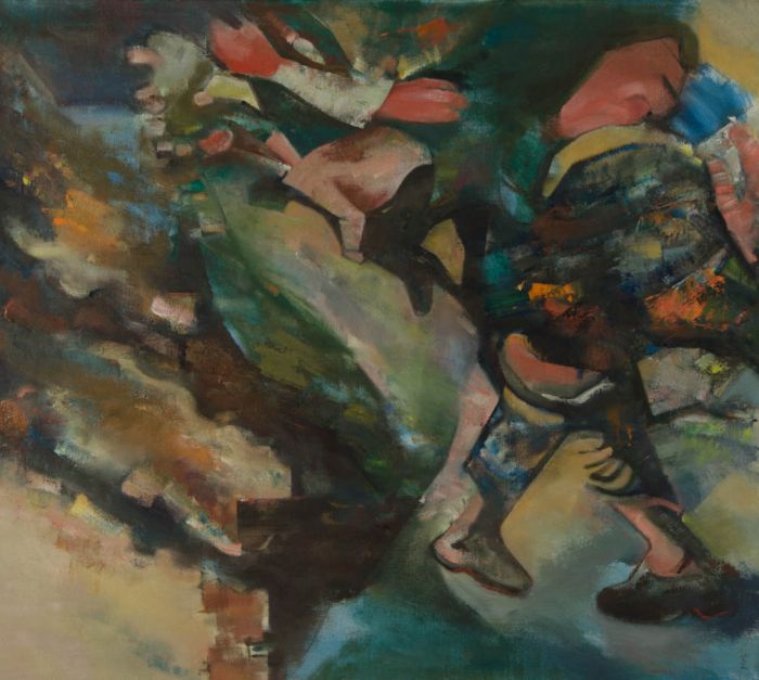 James McLernon (1935-2012) - Mid 20th Century Oil, Watching The City Burn