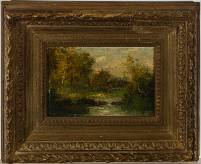 Fine Framed Early 19th Century Oil - A Parkland Walk