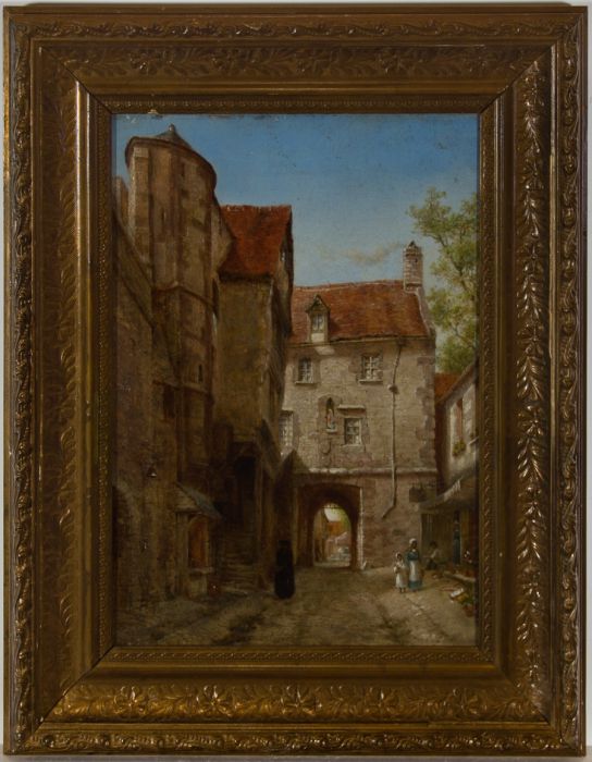 Frederick Tully Lott (1828-1899) - 19th Century Oil, La Porte du Roy, Normandy