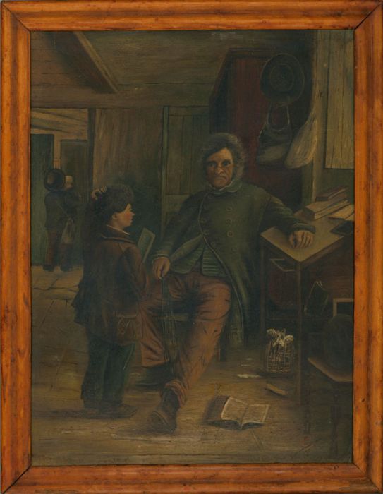 G.B. - Framed Early 20th Century Oil, The Disgruntled Teacher