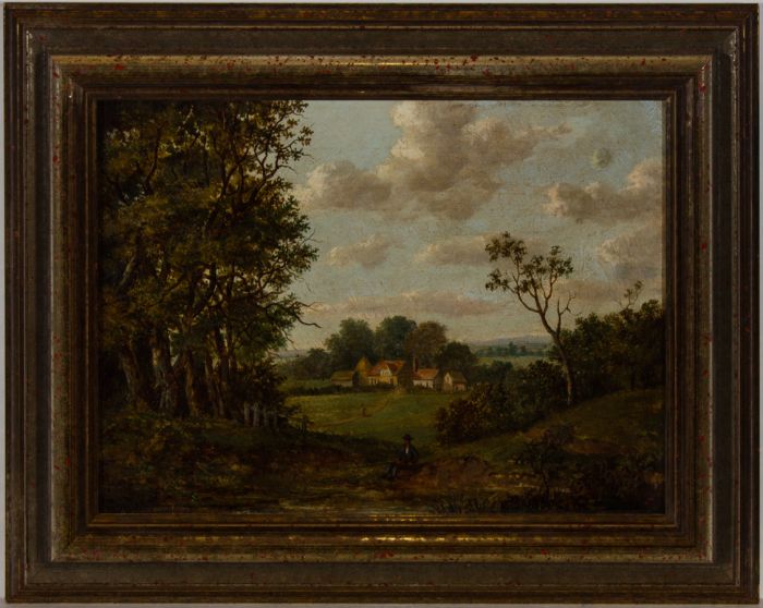 Framed Mid 19th Century Oil - Rural English Landscape