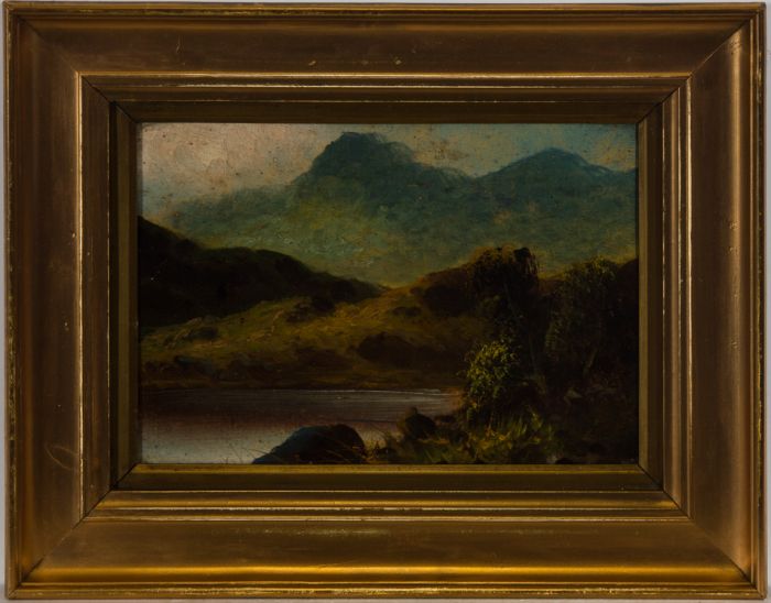 Framed Late 19th Century Oil - Fishing on the Loch