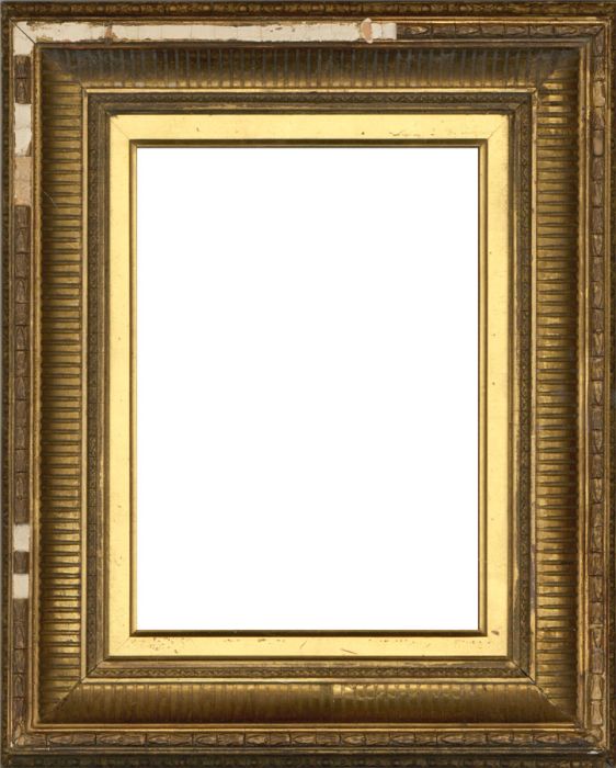 For Restoration 19th Century Picture Frame - Gilt Mouldings with Fluted Cove