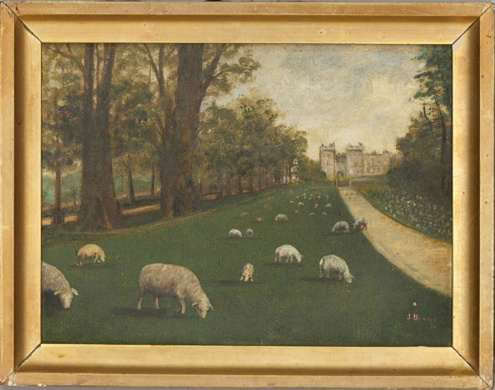 J. Brartes - Framed 1909 Oil, The Long Walk, Windsor