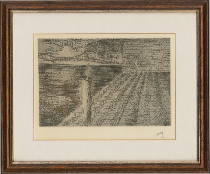 G. Monroy - 1992 Etching, Reaching