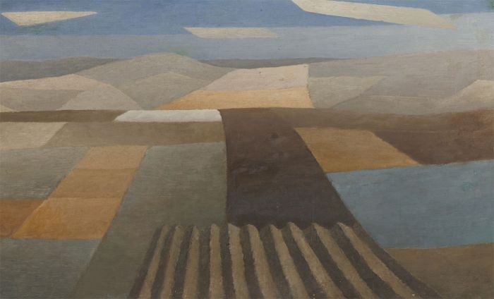 Brown - c.1929 Oil, Landscape Shapes