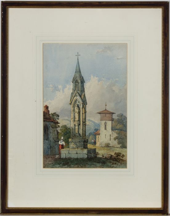 Attrib. William Henry Harriott (fl.1811 -1839) - Watercolour, Village Scene