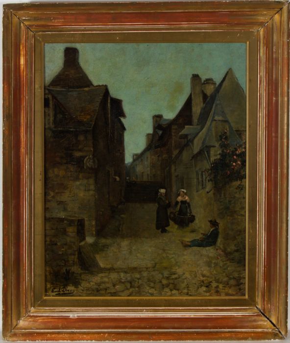 Emily Dixon (fl.1885-1886) - Late 19th Century Oil, Village Gossip