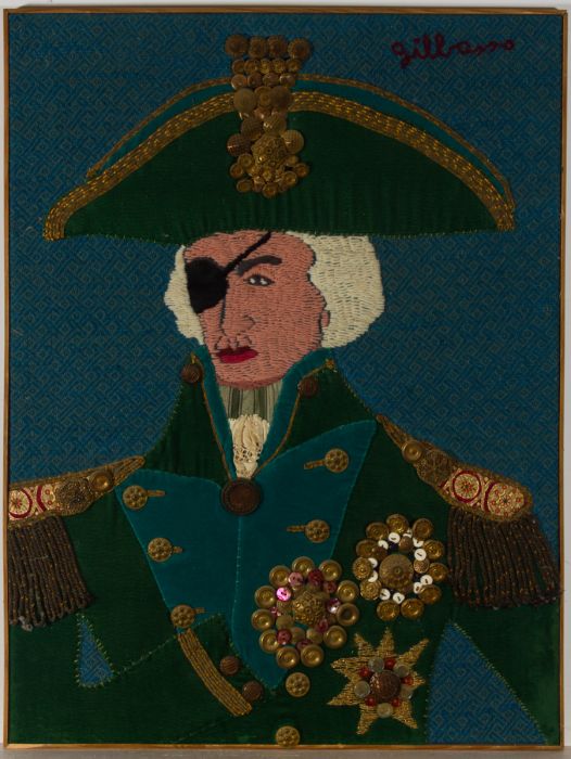 Gillarro - Signed & Framed 20th Century Embroidery, Rear-Admiral Horatio Nelson