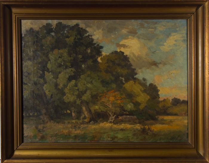 Hans Gyde Petersen (1862-1943) - Signed 1914 Oil, The Deer Park near Copenhagen