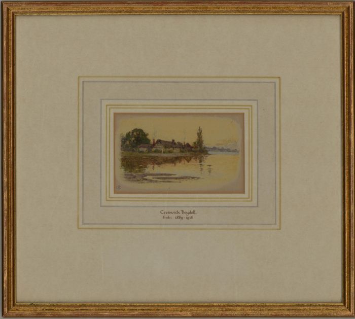 Creswick Boydell (1861-1919) - Late 19th Century Watercolour, Lakeside Cottage