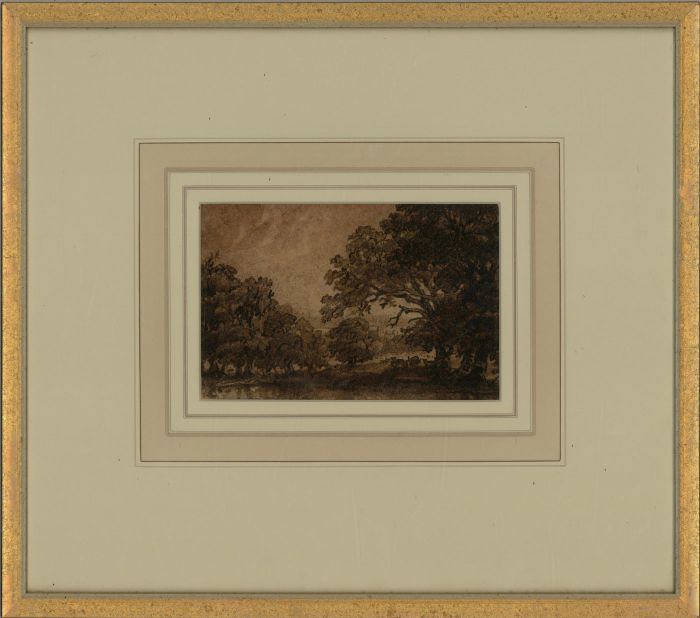 Attrib. George Sheffield (1839-1892) - Mid 19th C. Watercolour, Gloomy Trees